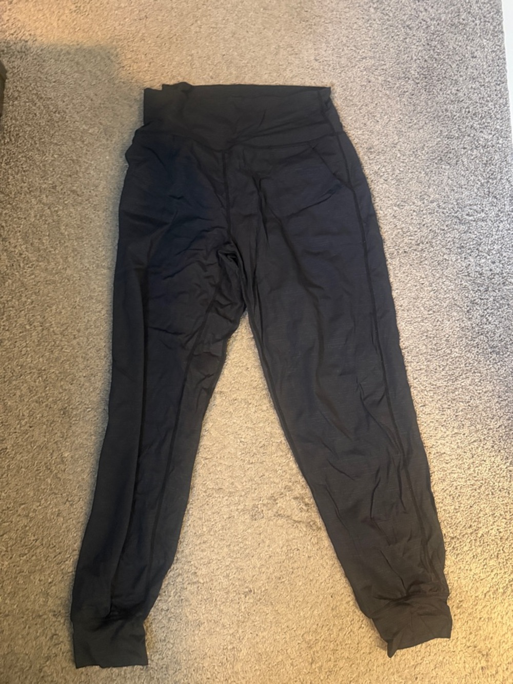 ZYIA Black High-Waist Joggers with Cuffed Ankles